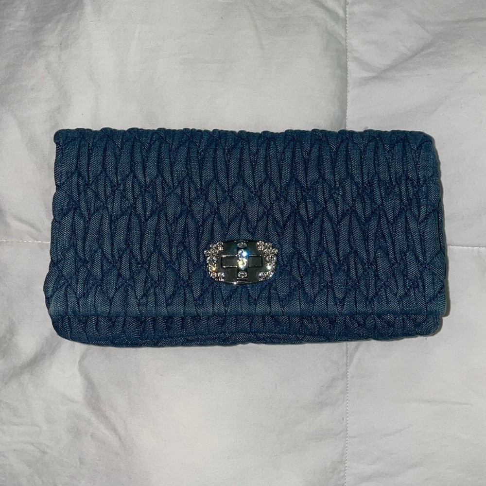 Miu Miu Matelasse Denim Crossbody $1095